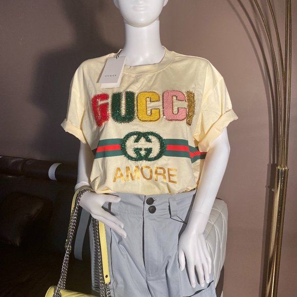 Gucci amore women's oversize T-shirt - Picture 2 of 14